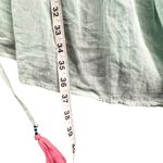 Shirahleah Beach Cover Up Womens OS Mint Green Embroidered Boho Tunic Shirt Top Size L Photo 8