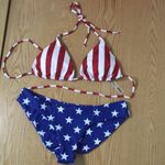 SheIn New 2pc  Patriotic Swimsuit Bikini Removable Padding Size Medium Photo 0