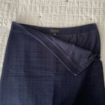 Talbots Tweed Knit Embroidered Sequin Fringe Pencil Skirt Navy Blue Size 10 Photo 6