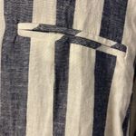 potter's pot  Blue Cream Striped Linen Blazer Size Large EUC #2192 Photo 2