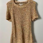 CAbi Cabo Sz M 100% Cotton Pullover Sweater Top Sorbet Colors Short Sleeve Photo 6