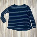 Aerie  Navy and Green Striped V-Neck Long Sleeve Top, Women’s Size Small Photo 7