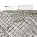 VTG 80s NYE Carla Marchi Silver Hand Beaded Shoulder Bag Evening Clutch Purse Photo 3