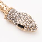 Gold Snake Rhinestone Choker Necklace Photo 3