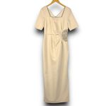 JS Collections  Ashley Draped Column Gown Square Neck Special Event Champagne 4 Photo 3