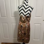 Reiss  Brown Paola Print Ruched Halter Sheath Dress Photo 4