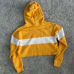 Garage  Yellow and White Striped Cropped Hoodie Photo 3