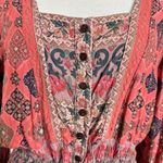 Tulle & Batiste Bohemian Gypsy Maxi Dress Size Medium Renaissance Shanaya Gown Red Photo 7
