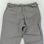 Eileen Fisher 100% Organic Linen Belted Trouser Pants Womens Small Beige Casual Photo 4