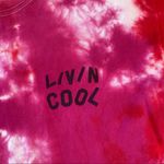 Livin Cool Tie Dye Short Sleeve Crew Neck Tee in Pink Red Size M Photo 1