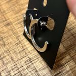 Coach Silver-Tone Signature C Hoop Earrings | Logo Charm | NWT Photo 2