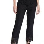 Zadig & Voltaire  Posh Lace Pant Black Boot-cut Scalloped-hem SZ L MSRP $398 Photo 0