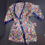 Victoria's Secret Victoria’s Secret Vintage Gold Label Floral Robe & Belt Y2K Sexy Luxury Silky Lg Photo 10