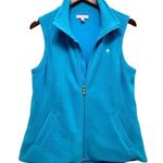 Lilly Pulitzer Fleece Vest Jacket Zip Up Turquoise Aqua Blue Outdoor sports S Photo 2