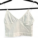 Free People Intimately  Seamless Skinny Strap Cami Crop Top Bralette‎ White Photo 0
