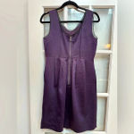 Vera Wang  | Violet Purple Broach Embellished Pockets Cocktail Party Dress Size 8 Photo 1