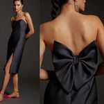 Anthropologie Hutch Black Strapless Bow Back Sweetheart Neck Mini Dress Cocktail Party Sz 2 Photo 1