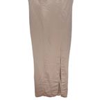 After Six  Beige Satin V Neck Spaghetti Strap Floor Length Gown Dress Sz 4 Photo 4