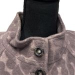 Rebecca Taylor  Wool Angora Blend Animal Print Peplum Jacket Blazer‎ Tan Size 6 Photo 4