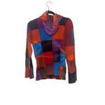 Bohemian Womens Size Medium Full Zip Hooded Jacket Patchwork Embroidered Hippie Photo 1