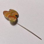 Gold Tone Easter Egg Lapel Stick Pin Signed SWIB 1980 Photo 0