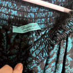 Turquoise Haven  Mini Smocked Dress sz S whimsigoth fairy romantic dark stretchy Photo 4