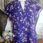 Cynthia Steffe purple ditsy blouse NWOT Photo 0