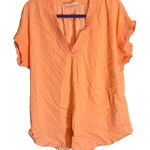 First Love Coral V-Neck Women's Top Photo 0