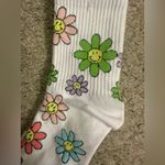 American Eagle  Outfitters White AE Flower Smiley® Colorful Daisy ‘90s Crew Socks Photo 3