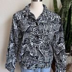 Vintage Zebra Print Lightweight Jacket, Black White Animal Print, Size 10. Photo 0