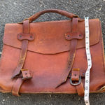 None Rustic vintage Classic Brown Leather satchel Bag Photo 0