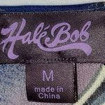 Hale Bob  Blue and Purple 3/4 Sleeve Graphic Tunic 100% Silk back tie Size Medium Photo 1