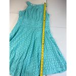 Dress Barn  Aqua Blue Eyelet Sleeveless Fit & Flare Dress - Size 14 Photo 3