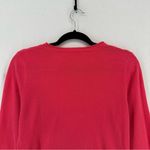 New York & Company Long Sleeve V Neck Basic Sweater Womens Medium Pink Photo 7