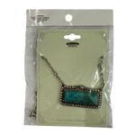 Women's Western Turquoise Bar Necklace in Silver Photo 1