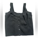Brandy Melville Black Knit Button Front Tank Top One Size Photo 0