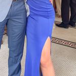 Blue Off Shoulder Formal Dress Photo 1