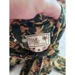 Millie Charlotte Floral Jacquard Top Emerald Bouquet Womens Size M Cotton Green Size M Photo 8