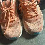 Brooks Ghost Max running shoes in a Papaya/Apricot/Blue Women’s 9B Photo 3