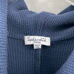 Splendid Waffle Knit Cowl Neck Tunic Top Blue Photo 1