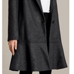 ALLSAINTS NWT Charcoal Gray Grace Ruffle Wool Coat Photo 5