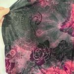 Sami & Jo Sami Jo Burn‎ Out Vest Floral Lightweight Y2K Dressy Boho Fairycore Whimy Goth Photo 2