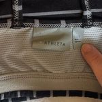 Athleta Full Focus Sports Bra Sz XS - striped Black gray excellent condition Photo 2