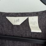 J Jill Linen Jacket Large Brown Taupe Button Up Rustic Lagenlook Boho Earthy Photo 6