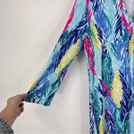 Lilly Pulitzer  V-Neck Quarter Sleeve Tunic Shirt‎ Multicolor Size S Photo 1