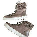 Sam Edelman  Grey Suede & Faux Shearling Sneaker Booties Photo 0