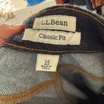 L.L.Bean Women’s 14 Regular Classic Fit Cargo Dark Wash Jeans New Photo 5