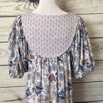Lucky Brand White Paisley Floral Patterned Cottagecore Maxi Dress Photo 8