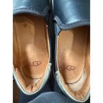 UGG  Black Leather Slip-On Sneakers Size 6.5 Photo 6