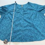 Catherines Blue Gingham Floral Short Sleeve Casual Button Up Shirt Size 4X Photo 6